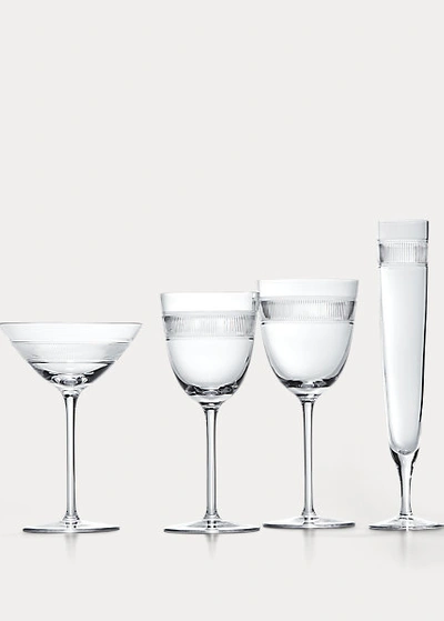 Ralph Lauren Langley Champagne Glass In Clear