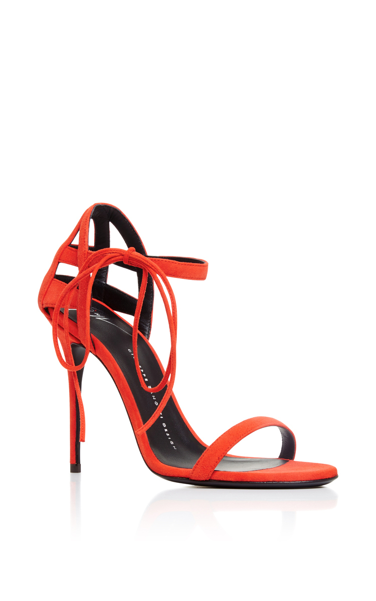 Giuseppe Zanotti Red Calf Leather Mistico Heels With Cage Heel In ...