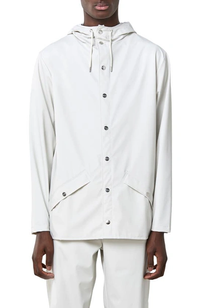 Rains Lightweight Hooded Jacket In Off White