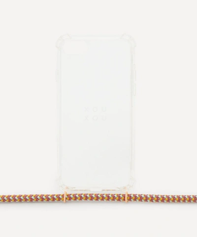 Xouxou Iphone 7/8/se 2020 Basic Phone Case Necklace In Vibrant Pastel