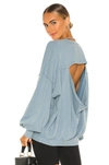 Free People Easy Does It Pullover In Bottled Blue