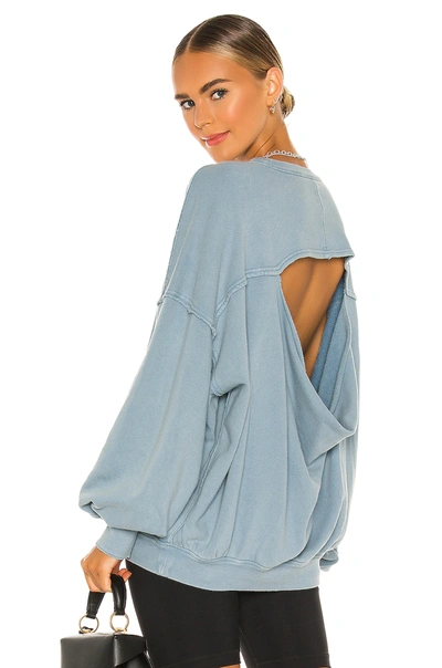 Free People Easy Does It Pullover In Bottled Blue