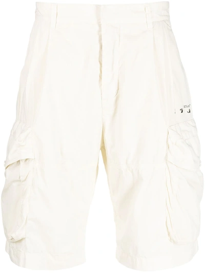 Off-white Logo-print Cargo Shorts In White