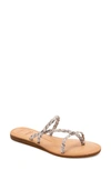 Dolce Vita Women's Dexla Woven Thong Sandals In Bone Snake Print