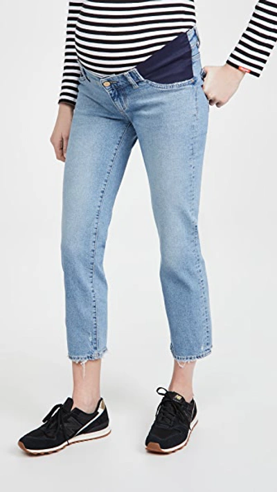 Dl 1961 Patti Straight Maternity Ankle Jeans In Reef