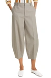 Rodebjer Aia Crop Lantern Pants In Olive Leaf