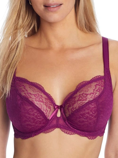 Freya Fancies Full Figure Underwire Plunge Bra In Berry