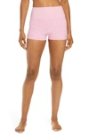 Alo Yoga Alosoft Aura Shorts In Parisian Pink