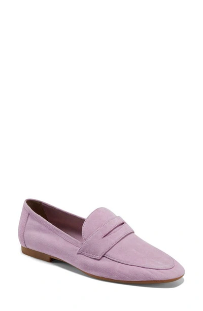 Aerosoles Hour Penny Loafer Flat In Lilac Suede