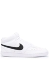 Nike Court Vision Mid Casual Sneakers From Finish Line In White