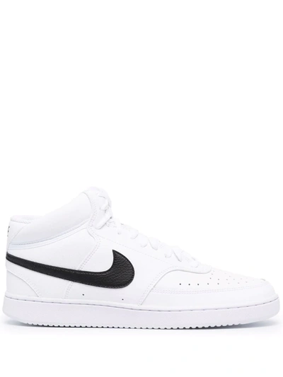 Nike Court Vision Mid Casual Sneakers From Finish Line In White