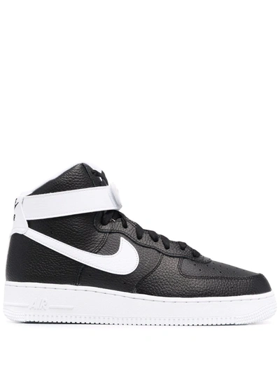 Nike Air Force 1 07 High-top Sneakers In Black/white
