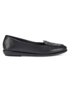 Aerosoles Brielle Womens Faux Leather Slip On Loafers In Black