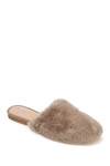 Journee Collection Women's Faux Fur Evelin Mule Women's Shoes In Taupe