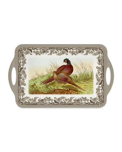 Spode Woodland Pheasant Melamine Large Tray In Brown