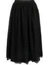 Vivetta Broderie Anglaise Skirt In Black
