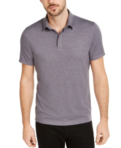Alfani Men's Alfatech Stretch Solid Polo Shirt, Created For Macy's In Oxford Heather