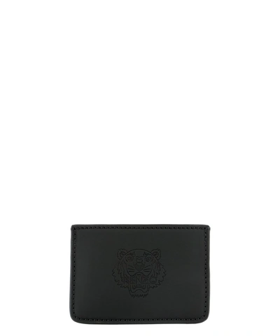 Kenzo Preppy Tiger Cardholder In Black