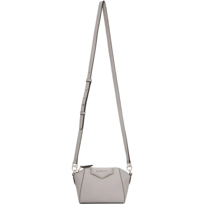 Givenchy Grey Nano Antigona Bag In 058 Pearl