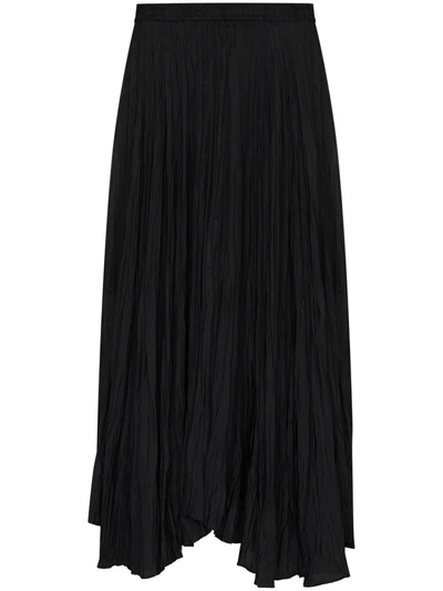 Joseph Women's Sully Asymmetric Silk Habotai Maxi Skirt In Black