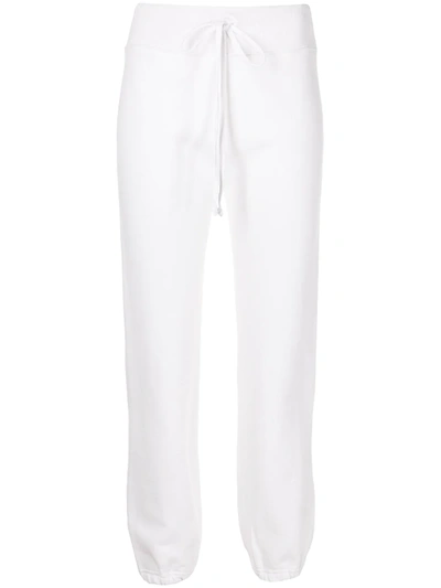 Nili Lotan La Cotton-jersey Track Pants In White,grey