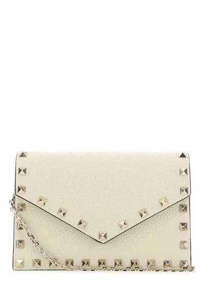 Valentino Garavani Rockstud Chain Pouch In White