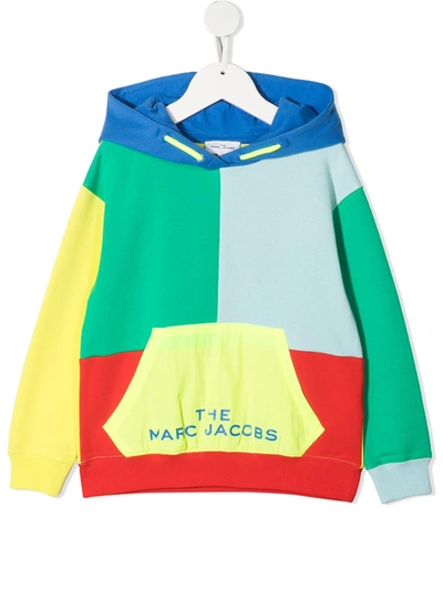 The Marc Jacobs Kids' Colour-block Hoodie (4-14 Years) In Yellow
