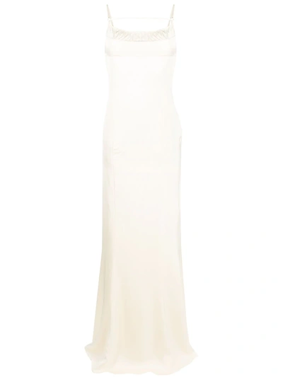 Jacquemus Cut-out Detail Sleeveless Gown In Neutrals