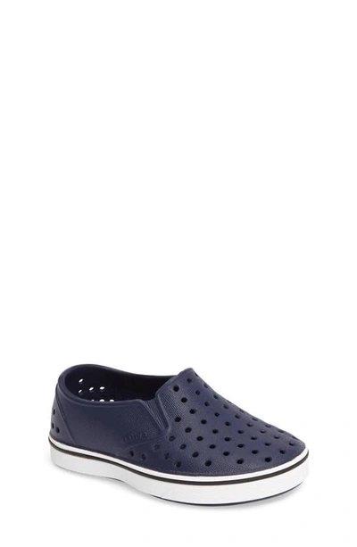 Native Shoes Kids' Miles Slip-on Sneaker In Regetta Blue/ Shell White