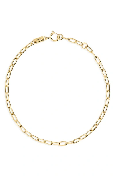 Madewell Delicate Collection Demi Fine Paperclip Chain Bracelet In 14k Gold