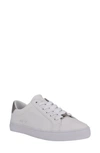Nine West Best3 Glitter Sneaker In White/ Silver