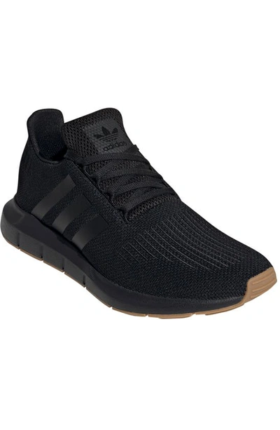 Adidas Originals Adidas Big Kids Swift Run 1.0 Casual Sneakers From Finish Line In Black/gum