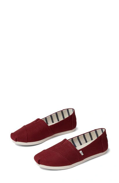 Toms Vegan Black Cherry Heritage Canvas Classics Für Damen Mit Ortholite - Grösse Eu 38 Espadrilles