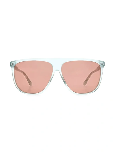 Isabel Marant 61mm Gradient Flat Top Sunglasses In Green/ Burgundy
