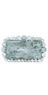 Cult Gaia Eos Pearly Marbled Acrylic Clutch Bag In Seaspray