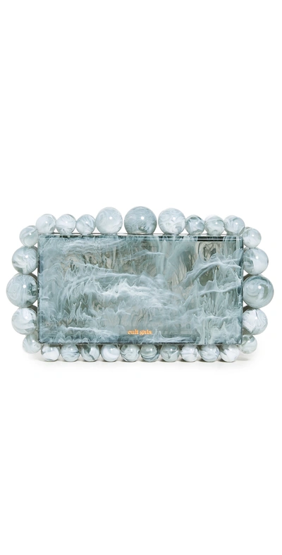 Cult Gaia Eos Pearly Marbled Acrylic Clutch Bag In Seaspray