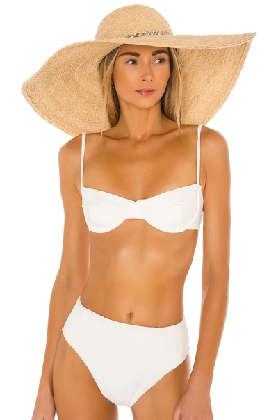 Florabella Tracey Hat In Natural & White