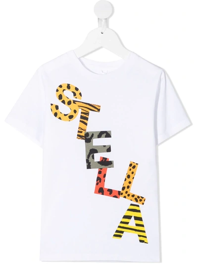 Stella Mccartney Teen Animal Logo-print T-shirt In White
