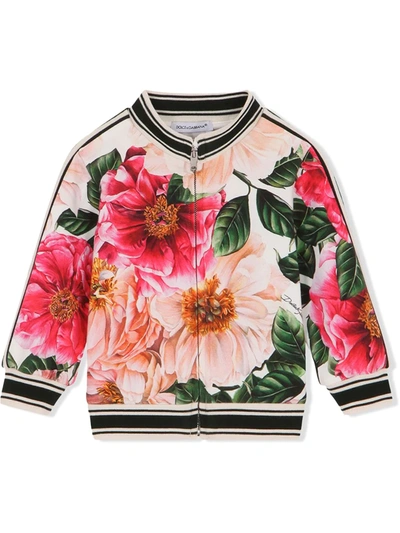 Dolce & Gabbana Baby Girl's Floral Bomber Jacket In Naturale