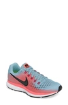 Nike Women's Air Zoom Pegasus Lace Up Sneakers In Mica Blue/white/racer Pink/sport Fuchsia