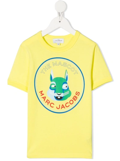 The Marc Jacobs Kids' Mascot Logo Print T-shirt In Yellow