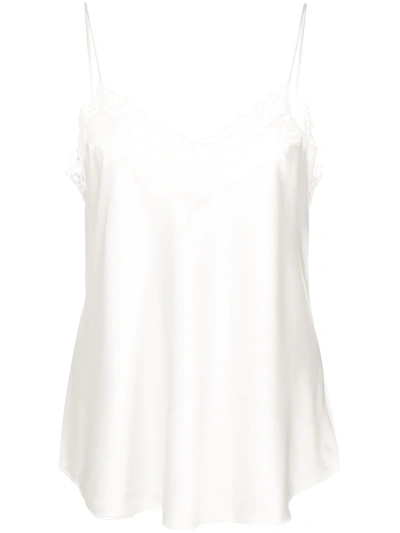 Jonathan Simkhai Lace-trimmed Silk-blend Satin Camisole In White