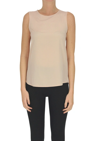 Peserico Silk Top In Cipria