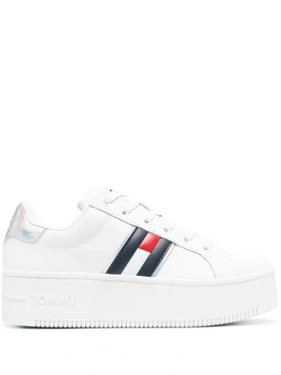 Tommy Jeans Low-top Platform Sneakers In White