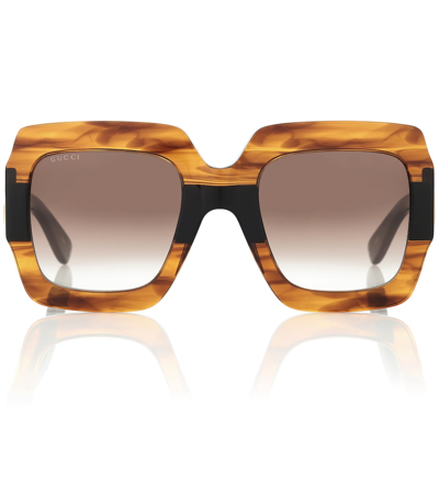 Gucci Square-frame Acetate Sunglasses In Brown