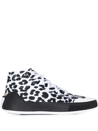 Adidas By Stella Mccartney Treino Leopard Print High-top Sneakers In Black