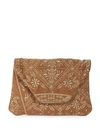 Antik Batik Embroidered Crossbody Bag In Light Brown