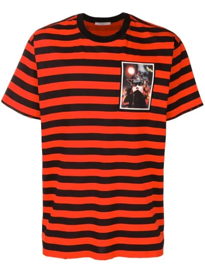 Givenchy Portrait-print Columbian-fit Cotton T-shirt In Orange