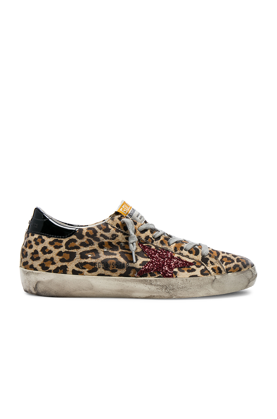 golden goose superstar leopard glitter