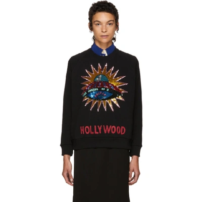 Gucci Hollywood Sequin Embellished Sweatshirt In Black